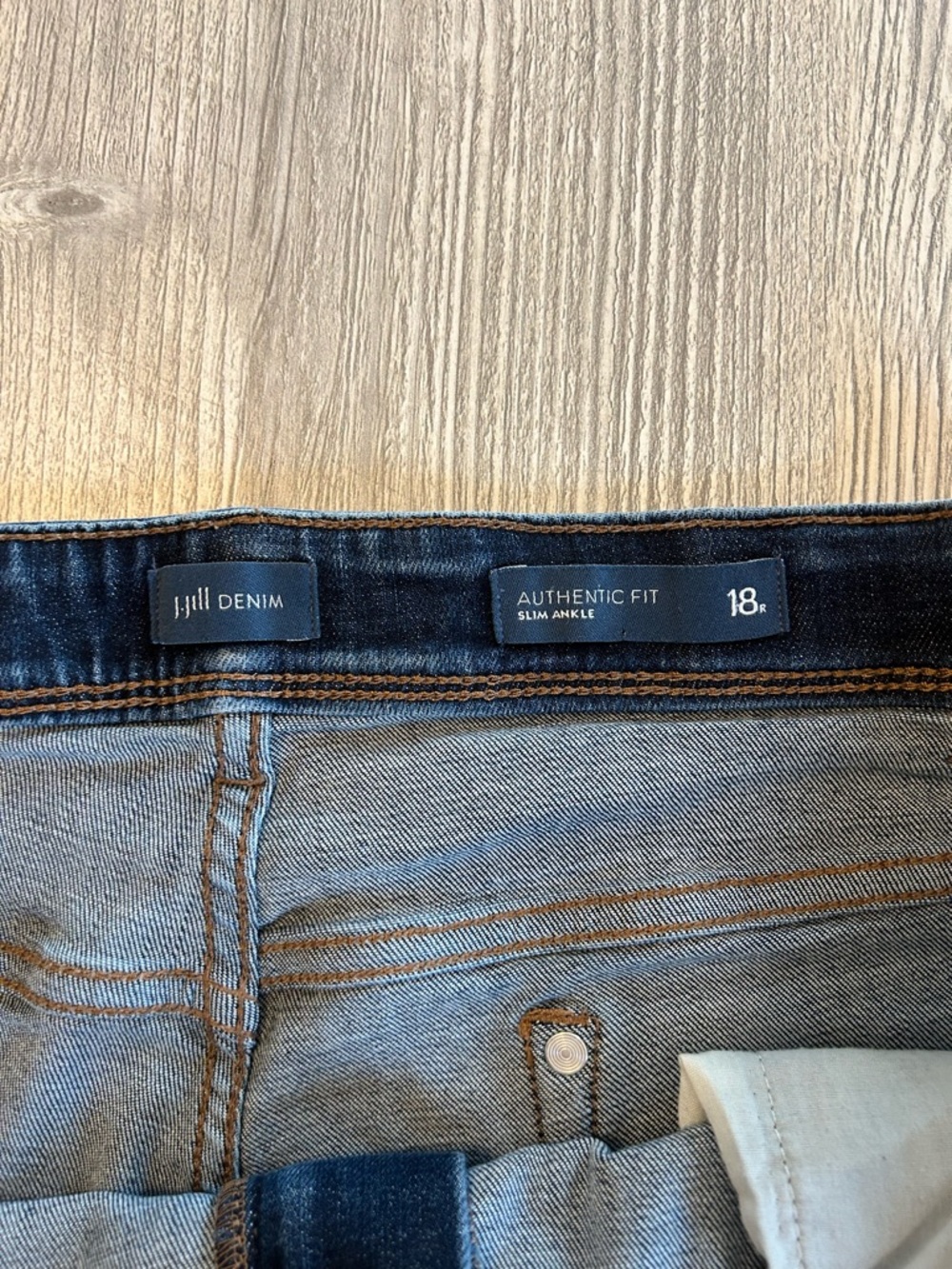 J. Jill Authentic Fit Slim Ankle Blue Jeans Women’s Size 18R Stretch - Picture 6 of 13
